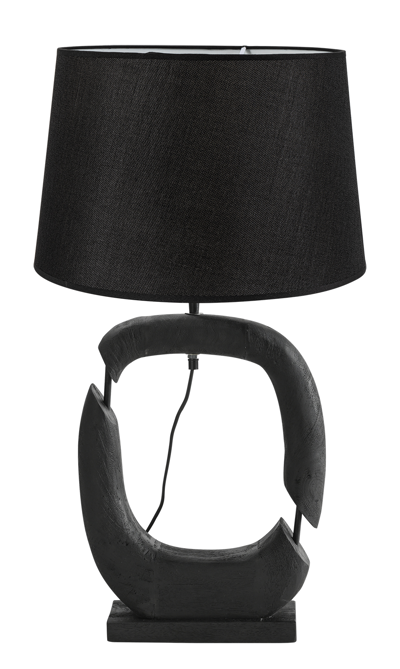 ArLight TLI 6330 40BK Επιτραπέζια Λάμπα Μαύρη Ξύλινη με Αμπαζούρ Μαύρο 1xE27 Φ43x79cm 02010036