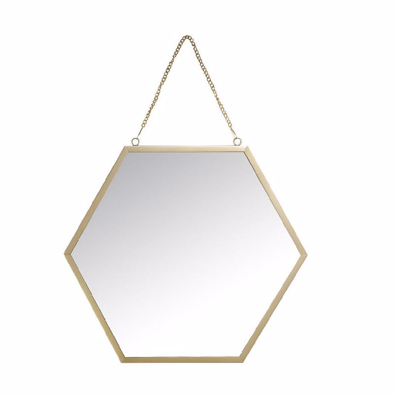 Kathreptis Toixou Metallikos Xrusos Exagnos 34.5x30.5cm FAM628 Espiel