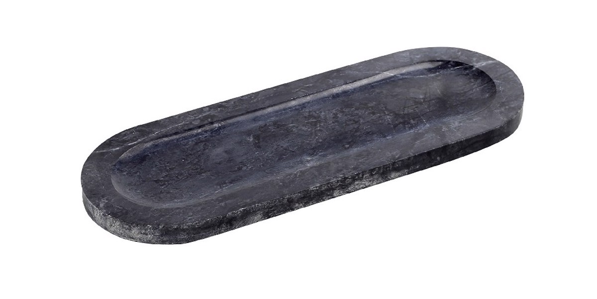 Orthognios Mavros Diskos apo Marmaro 25x9x1cm FAV232 Espiel