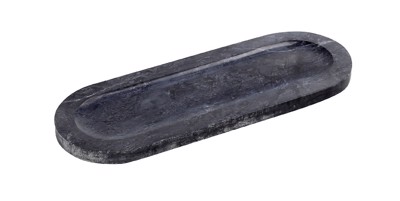 Ορθογώνιος Μαύρος Δίσκος από Μάρμαρο 25x9x1cm FAV232 Espiel