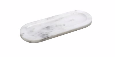 Ορθογώνιος Λευκός Δίσκος από Μάρμαρο 20x7x1cm FAV233 Espiel