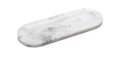 Ορθογώνιος Λευκός Δίσκος από Μάρμαρο 25x9x1cm FAV235 Espiel