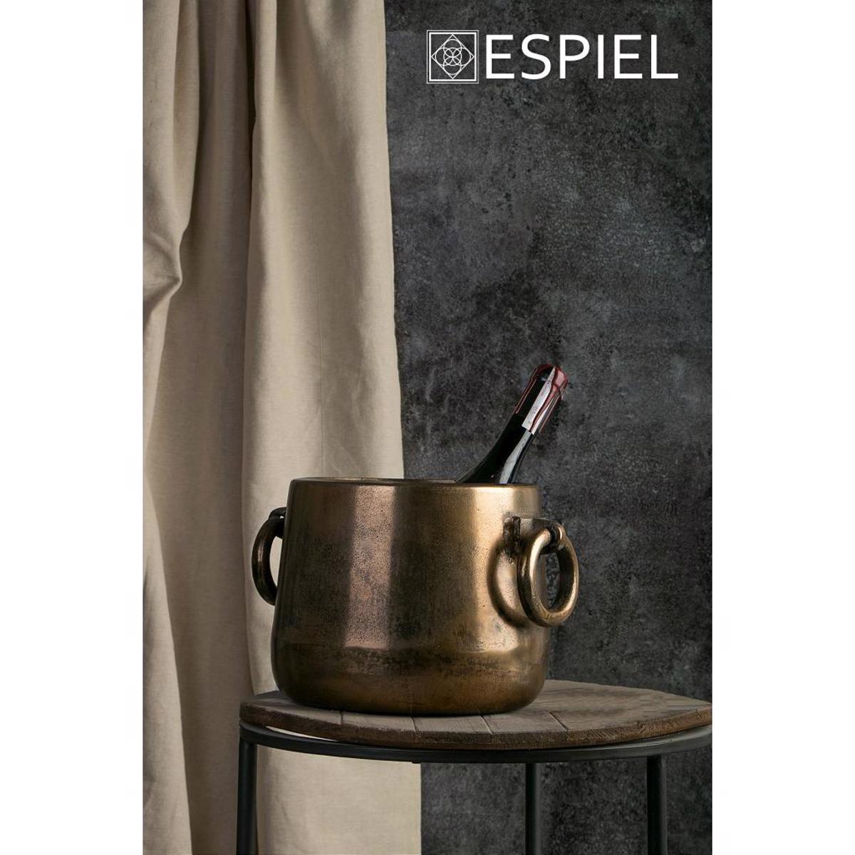 Sampaniera Alouminiou Bronze me Labes 26x20x17cm FLA316 Espiel