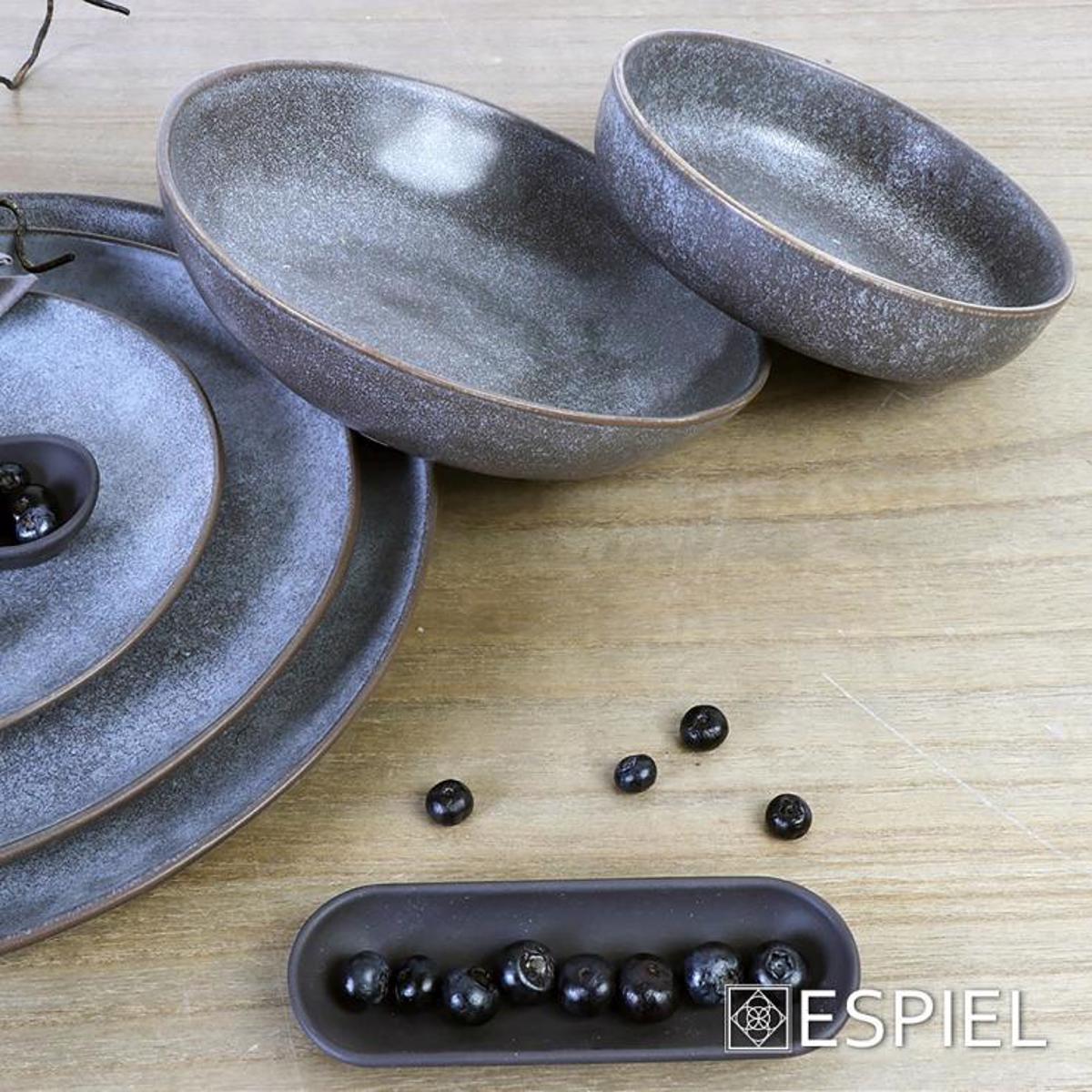 Piatela Obal ''ETNA GREY'' Stoneware Skoura Ggri 36x27x3cm FRL109K1 Espiel