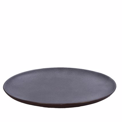 Πιατέλα Οβάλ ''ETNA GREY'' Stoneware Σκούρα Γκρι 36x27x3cm FRL109K1 Espiel