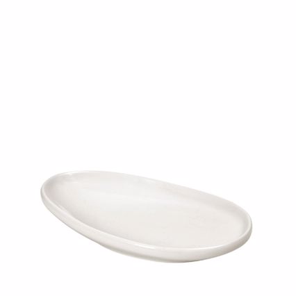 Πιατέλα Λοξή Τριγωνική ''SIDERS'' Πορσελάνης Ivory 26x17.5x4.7cm FUK123K2 Espiel