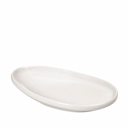 Πιατέλα Λοξή Τριγωνική ''SIDERS'' Πορσελάνης Ivory 30.5x20.5x5cm FUK124K2 Espiel