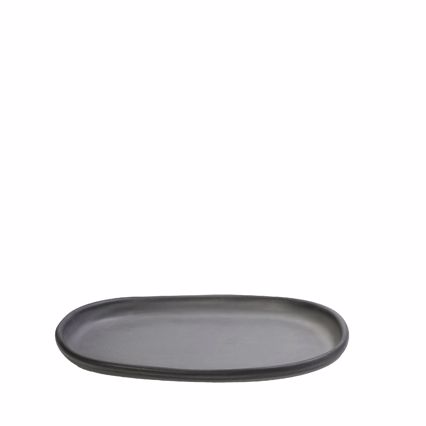Πιάτο Ρηχό Οβάλ ''CANYON'' Stoneware Γκρι Σκούρο 21x13.5x2cm GMT401K2 Espiel