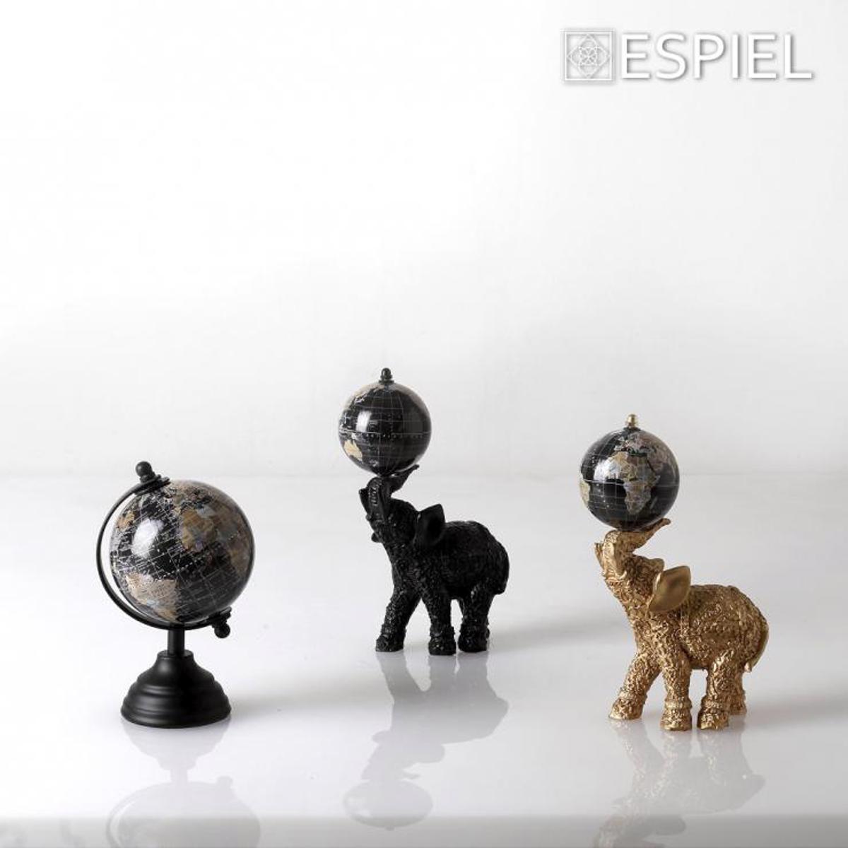 Figura Elefantas Resin Mavros me udrogio Sfaira 11.5x6.5x19cm GOR107K4 Espiel