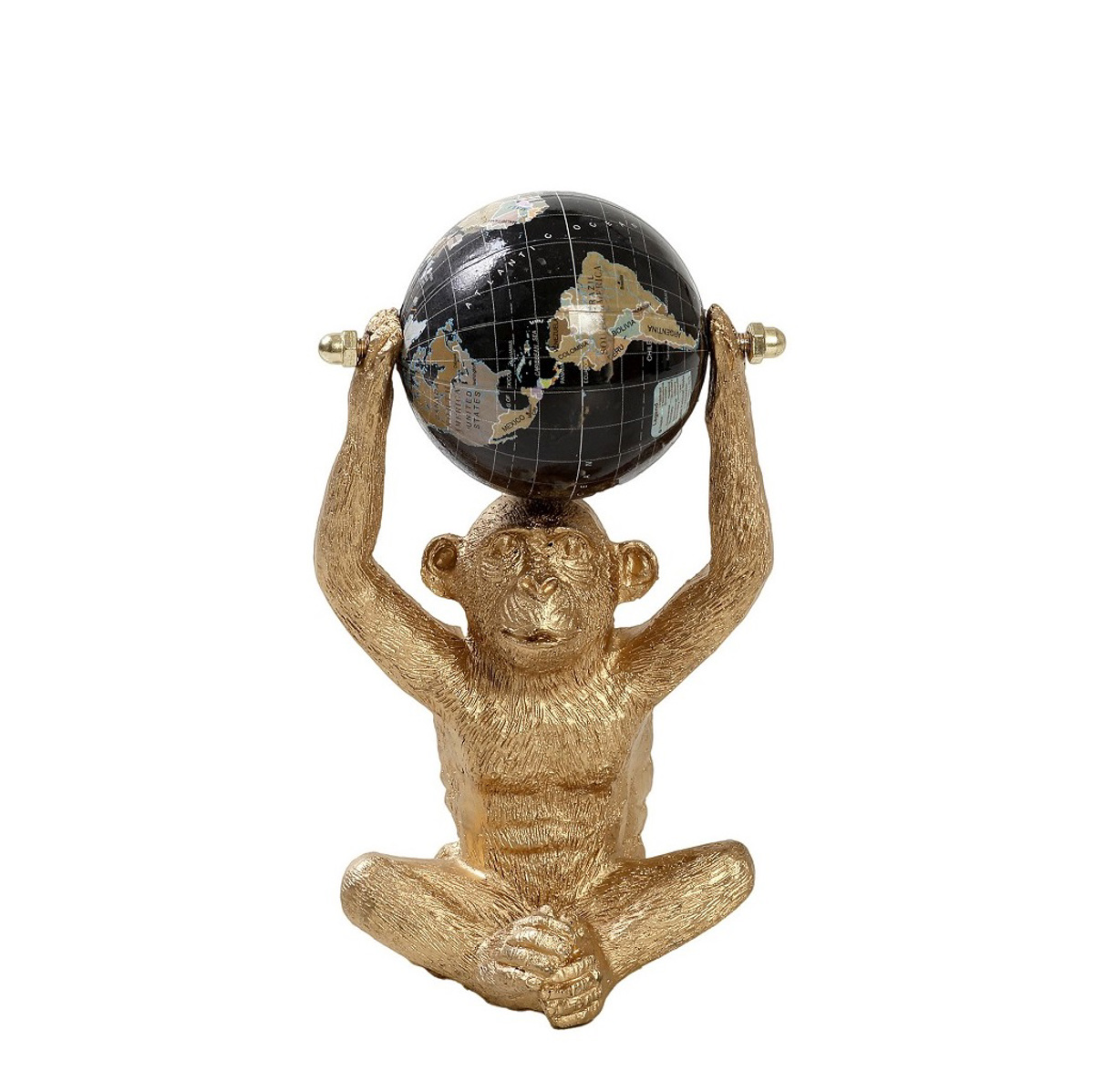 Figura Maϊmou Xrusi Resin me udrogio Sfaira Mavri 9x6x15.6cm GOR109K4 Espiel