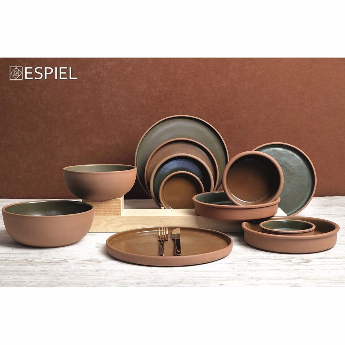 Piato Rixo AIDA Stoneware Prasino Step/Nordic F21x2.5cm HEV108K6 Espiel
