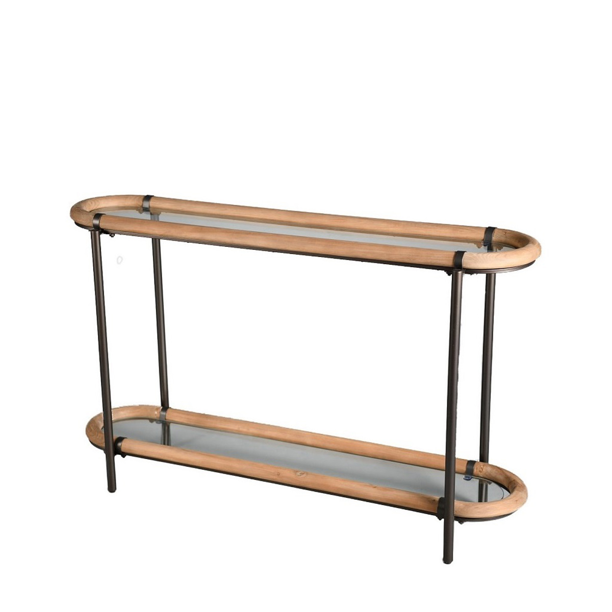 Konsola Gyalini me Xulini Perimetro kai Metalliki Basi 131x36x81cm JAM108 Espiel