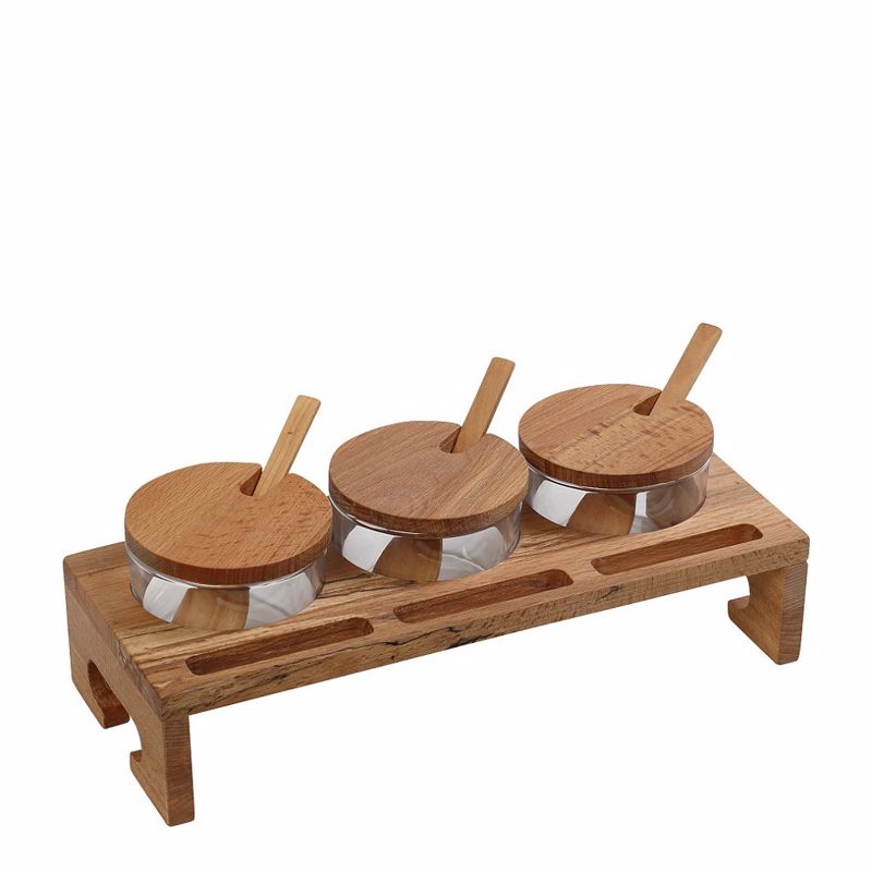 Set 3 Gyalina Doxeia Baxarikon me Kapaki se Xulini Basi 29X12ek 200Cc/Tmx KOP113 Espiel