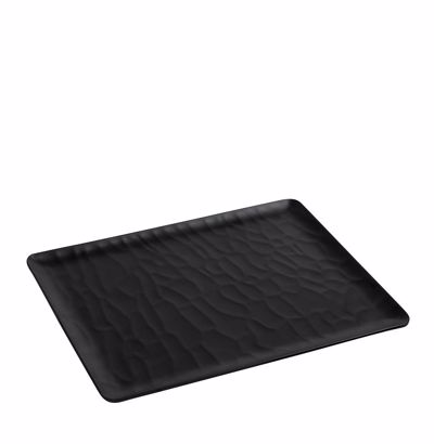 Black Δίσκος Μπουφέ 1/2 32.5Χ26.5εκ Wavy Matte Μελαμίνης MLB535K24-6 Espiel