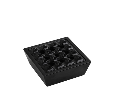 Σταχτοδοχείο Μελαμίνης Μαύρο 10X10X3.5cm MLM802K72-1 Espiel