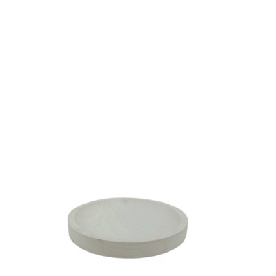 Πλατώ Σερβιρίσματος Ξύλινο Λευκό Φ25x4cm PIK107 Espiel