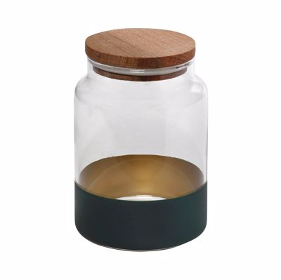 ΔΟΧΕΙΟ ΓΥΑΛΙΝΟ ΠΡΑΣΙΝΟ/ΧΡΥΣΟ Φ10x14.5cm 890ml RAB632 ESPIEL
