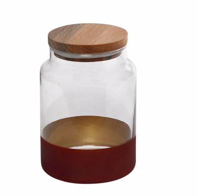 ΔΟΧΕΙΟ ΓΥΑΛΙΝΟ ΚΟΚΚΙΝΟ/ΧΡΥΣΟ Φ10x14.5cm 890ml RAB638 ESPIEL