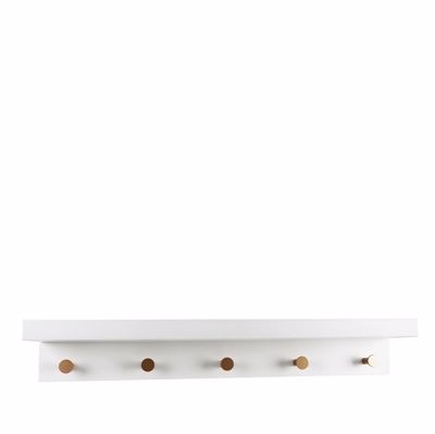 Κρεμάστρα 5 Θέσεων Λευκή από MDF 61x12x11cm REF101 Espiel