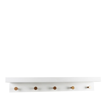 Κρεμάστρα 5 Θέσεων Λευκή από MDF 61x12x11cm REF101 Espiel