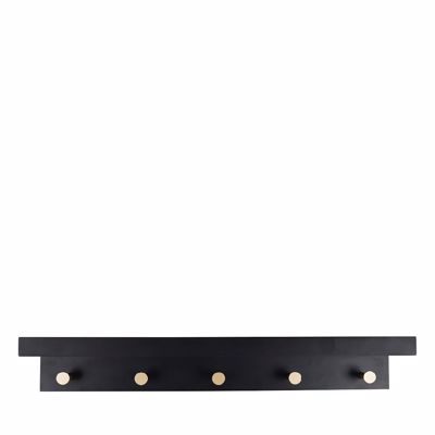 Κρεμάστρα 5 Θέσεων Μαύρη από MDF 61x12x11cm REF103 Espiel