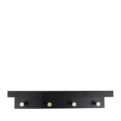 Κρεμάστρα 4 Θέσεων Μαύρη από MDF 48.5x12x11cm REF106 Espiel