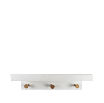 Κρεμάστρα 3 Θέσεων Λευκή από MDF 35.5x12x11cm REF107 Espiel