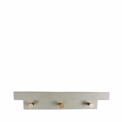 Κρεμάστρα 3 Θέσεων Γκρι από MDF 35.5x12x11cm REF108 Espiel