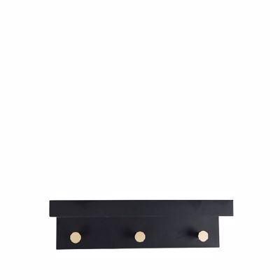 Κρεμάστρα 3 Θέσεων Μαύρη από MDF 35.5x12x11cm REF109 Espiel