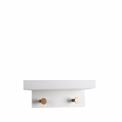 Κρεμάστρα 2 Θέσεων Λευκή από MDF 23x12x11cm REF110 Espiel