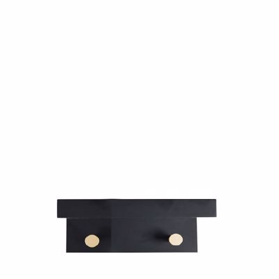 Κρεμάστρα 2 Θέσεων Μαύρη από MDF 23x12x11cm REF112 Espiel