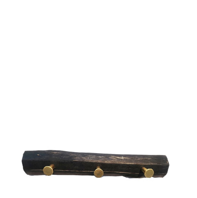 Κρεμάστρα Ξύλινη Μαύρη 3 Θέσεων 38x7x7cm REF116 Espiel