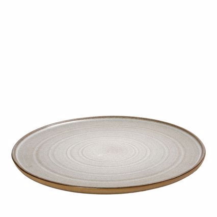 Πιάτο Ρηχό ''CALABRIA'' Stoneware Ανοιχτό Γκρι Φ28.6x1.1cm REP101K6 Espiel