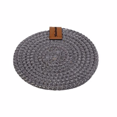 Σουβέρ Στρογγυλό από Σχοινί Γκρι Φ12x0.3cm ROB106K6 Espiel