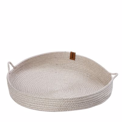 Δίσκος Στρογγυλός από Σχοινί Λευκός Φ36x6cm ROB119 Espiel