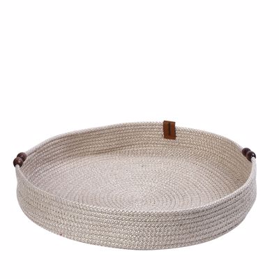 Δίσκος Στρογγυλός από Σχοινί Λευκός Φ35x5cm ROB125 Espiel