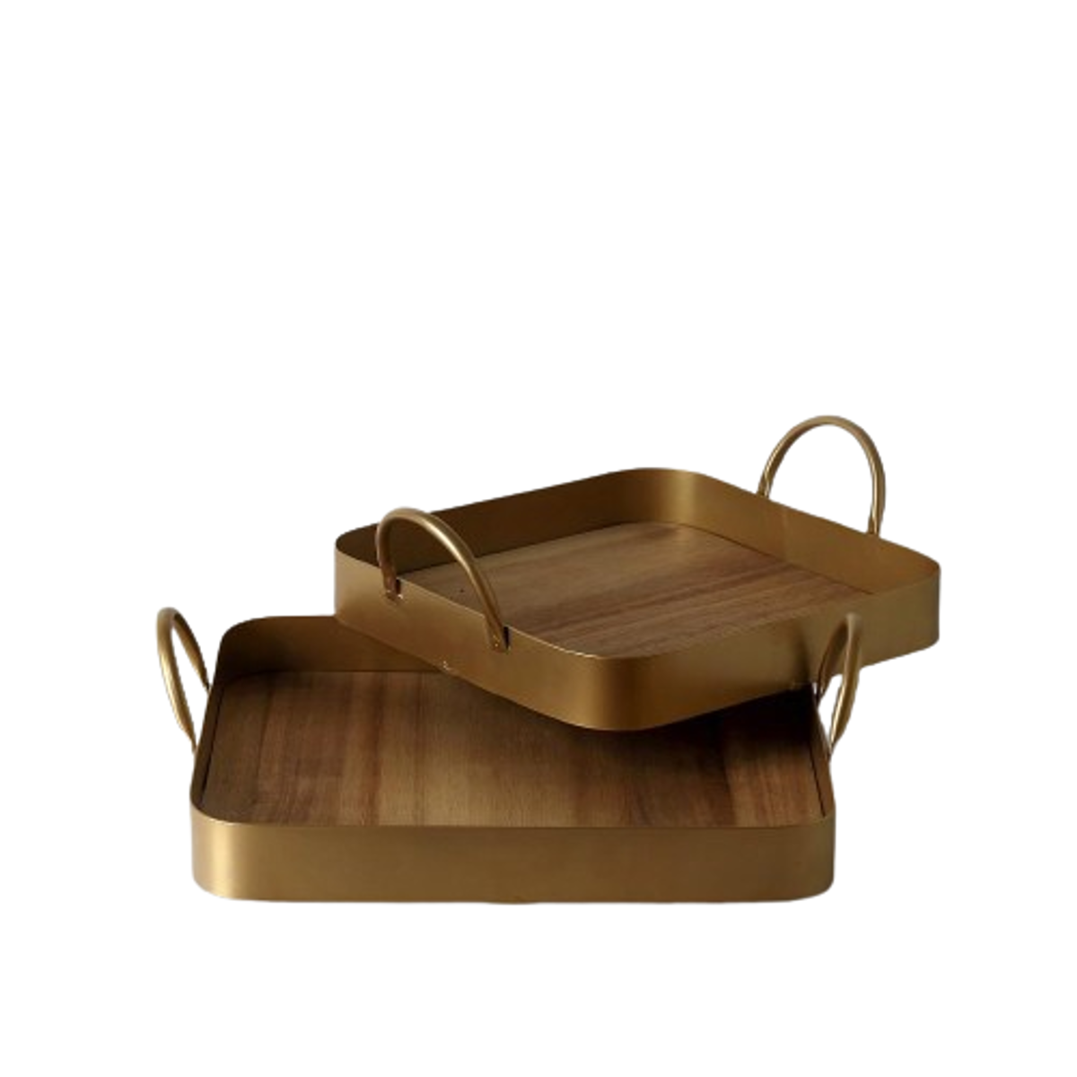 Set ton 2 Metallikos Diskos me Xulini Epifaneia Tetragnos Bez/Xrusos 36.5x34x9.5cm TAK312 Espiel