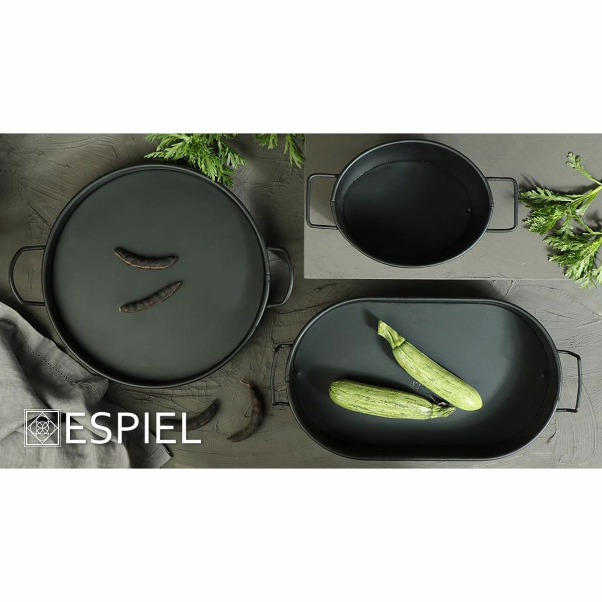 Diskos Serbirismatos Obal Metallikos Mavros me Labes 23.5x15.5x4cm TEM119 Espiel