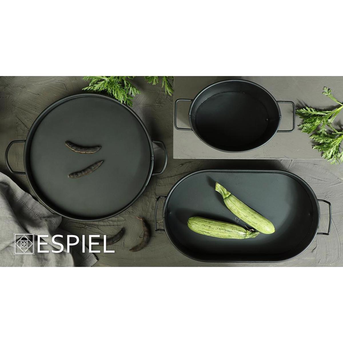 Diskos Serbirismatos Obal Metallikos Mavros me Labes 36x18.5x5cm TEM105 ESPIEL