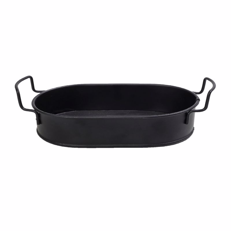 Diskos Serbirismatos Obal Metallikos Mavros me Labes 43x21x5cm TEM104 ESPIEL