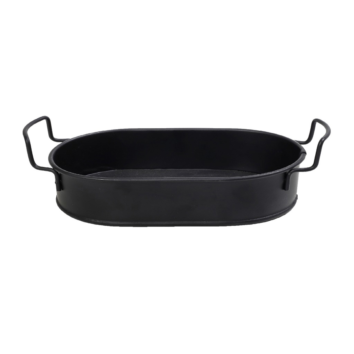 Diskos Serbirismatos Obal Metallikos Mavros me Labes 43x21x5cm TEM104 ESPIEL