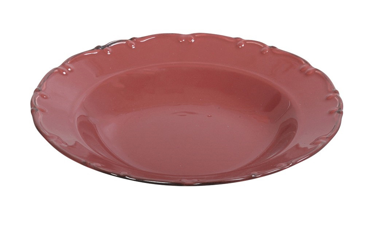 Liana Piato Bathu Porselanis Skouro Roz me Kafe Rim 23ek TLX104K6 Espiel