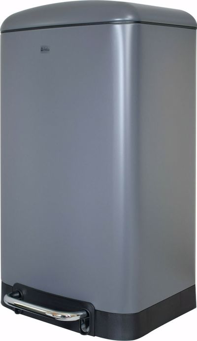 Estia Κάδος πεντάλ ορθογώνιος 30lt γκρι ματ soft close 01-8574