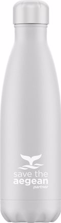 Estia Thermos Travel Flask 500ml Save the Aegean White Matte 01-9014