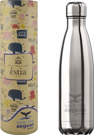 Estia Θερμός Travel Flask 500ml Save the Aegean Nickel 01-9021