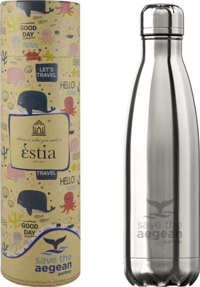 Estia Θερμός Travel Flask 500ml Save the Aegean Nickel 01-9021