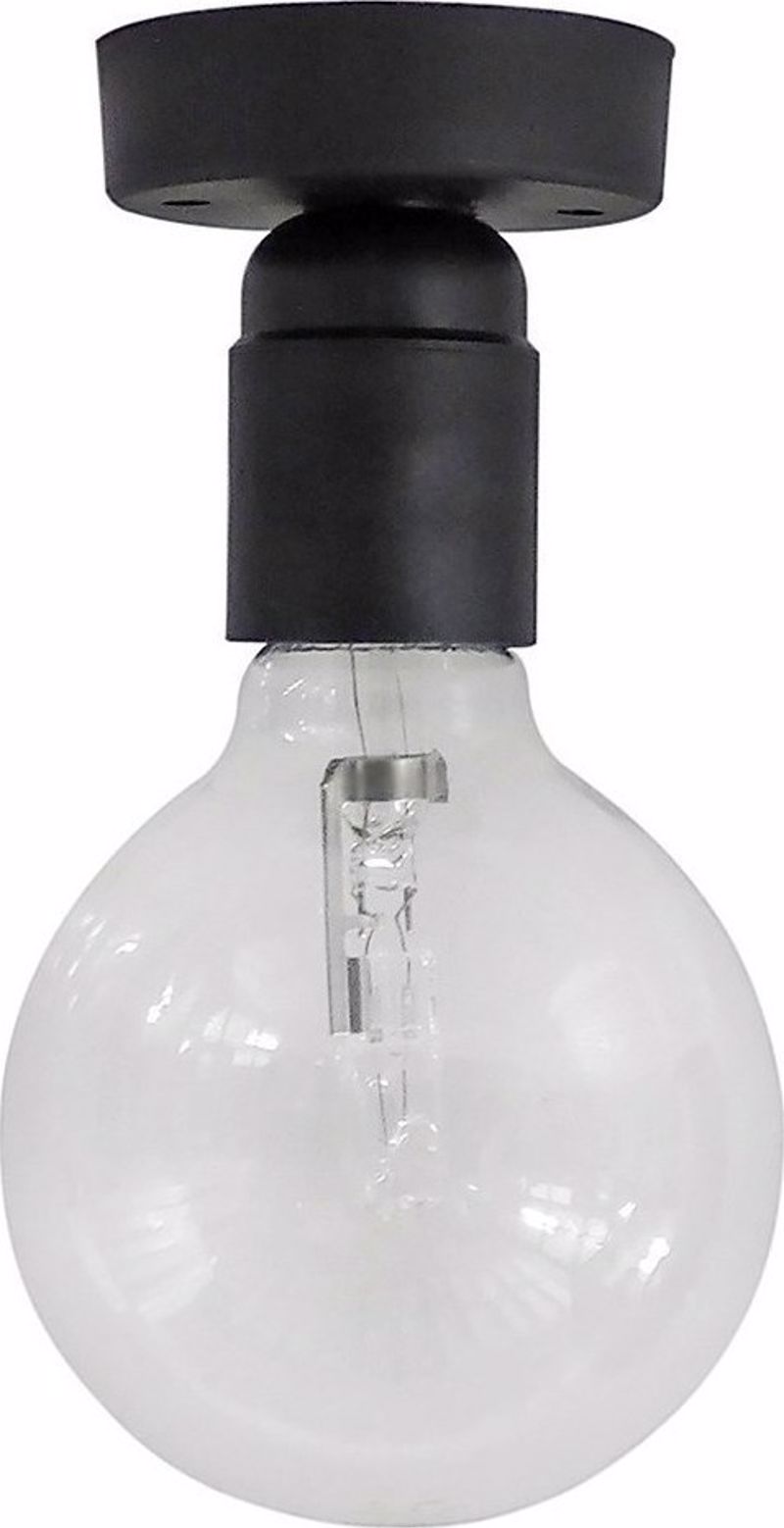 Heronia Fotistiko Orofis Plastiko KA-01CE  Mavro E27 7X7cm 31-0754