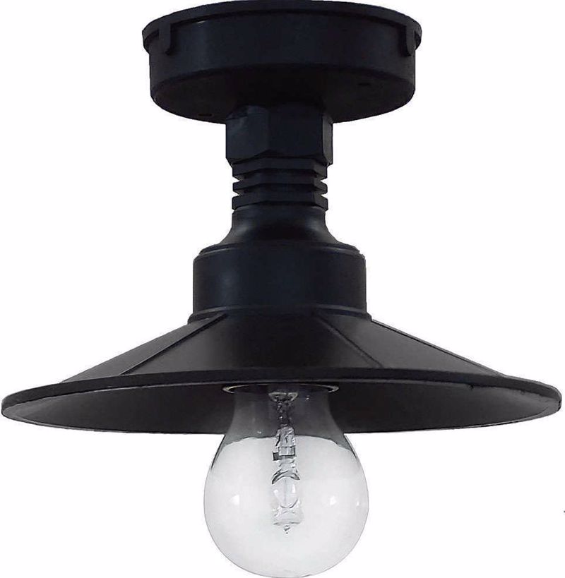 Heronia Fotistiko Orofis Exoterikou Xorou Plastiko LP-150CE -S Mavro E27 18X14cm 11-0147