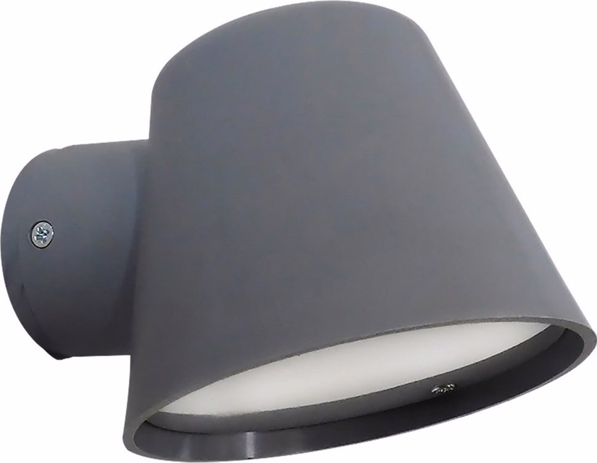 Heronia Aplika Toixou/Spot Exoterikou Xorou Plastiko C-09 Ggri GU10 LED 11,5X15X10cm 15-0164