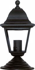 Heronia Epidapedio Fotistiko Exoterikou Xorou Plastiko LP-510EX Mavro E27 14,5X14,5X21cm 10-0141
